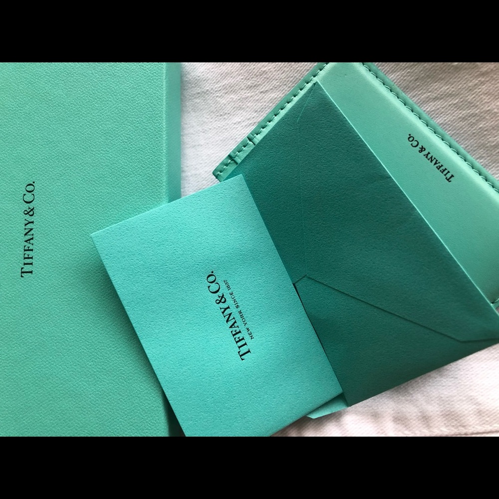 Tiffany And Co Leather Tiffany Blue Card Wallet Gem